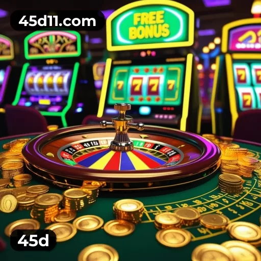 Imagem promocional da 45d mostrando a plataforma e suas vantagens