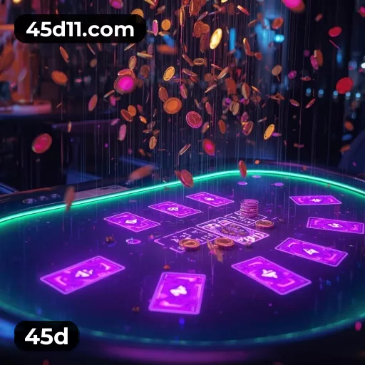 Imagem promocional da 45d mostrando a plataforma e suas vantagens