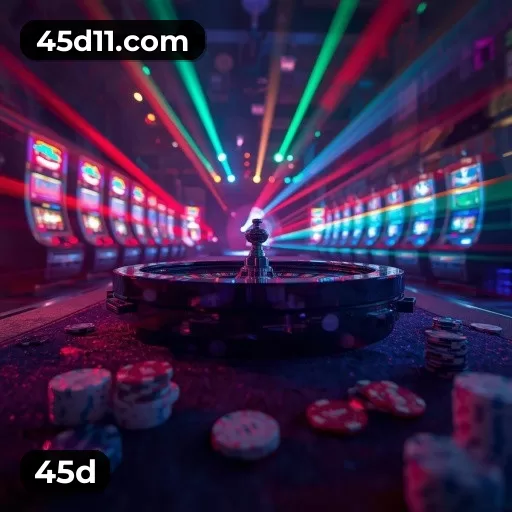 Imagem promocional da 45d apresentando a plataforma e seus recursos