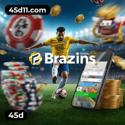 Imagem promocional da 45d apresentando a plataforma e seus recursos